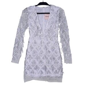 superdown Silver Sequin Mini Dress